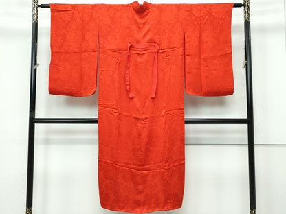 平和屋本店●極上　アンティーク　大正ロマン　長襦袢　袷　草花地紋　逸品　CZAA5667s6