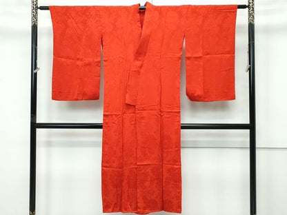 平和屋本店●極上　アンティーク　大正ロマン　長襦袢　袷　草花地紋　逸品　CZAA5667s6