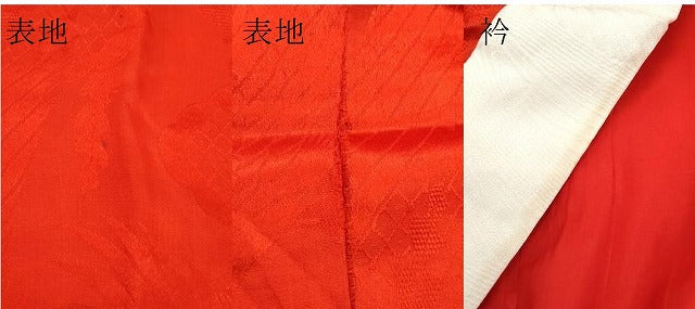平和屋本店●極上　アンティーク　大正ロマン　長襦袢　袷　雲取り飛鶴鳳凰地紋　逸品　CZAA5670s6