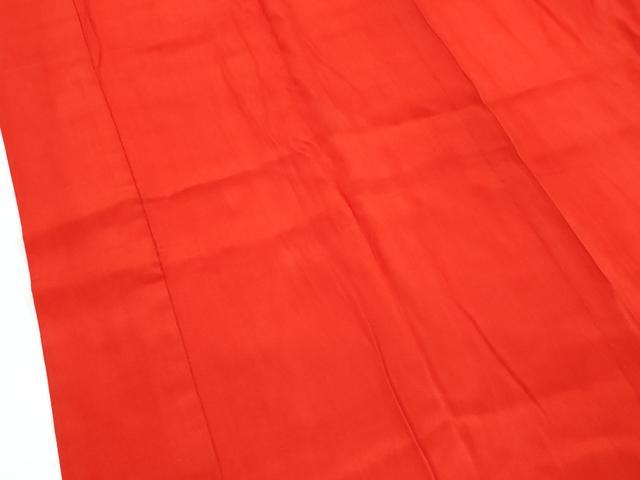 平和屋本店●極上　アンティーク　大正ロマン　長襦袢　単衣　色無地　茜色　逸品　CZAA5671s6