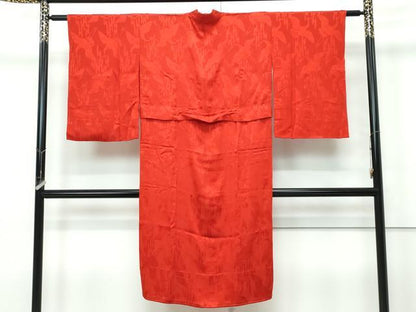 平和屋本店●極上　アンティーク　大正ロマン　長襦袢　袷　飛鶴地紋　逸品　CZAA5672s6