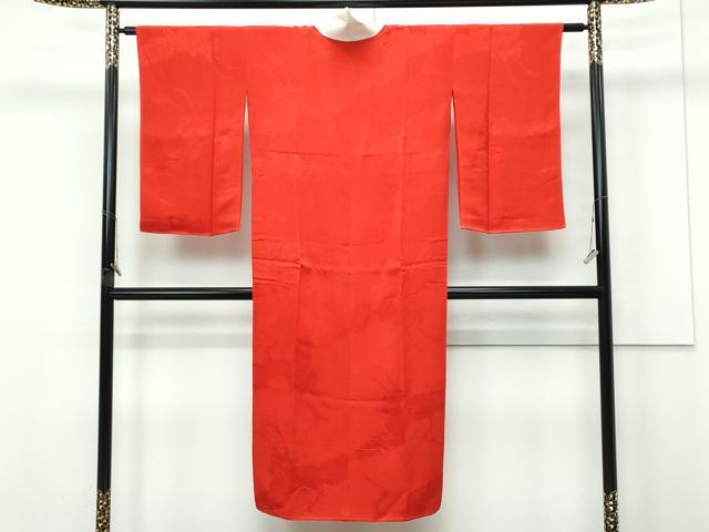 平和屋本店●極上　アンティーク　大正ロマン　長襦袢　袷　飛鶴地紋　半衿刺繍　逸品　CZAA5674s6