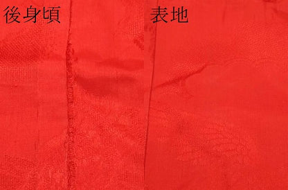 平和屋本店●極上　アンティーク　大正ロマン　長襦袢　袷　雲取り飛鶴地紋　逸品　CZAA5676s6