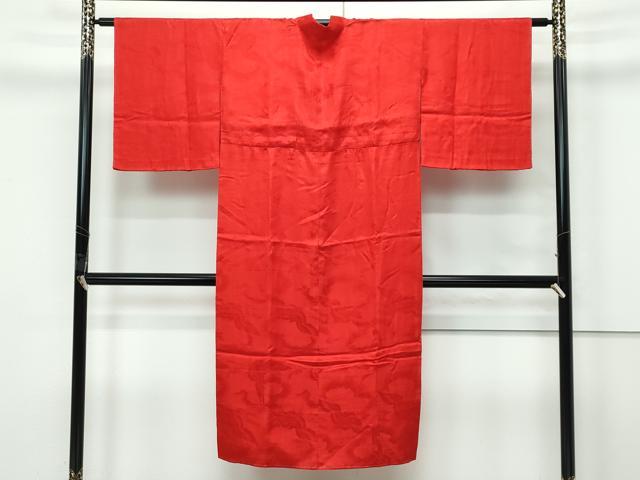 平和屋本店●極上　アンティーク　大正ロマン　長襦袢　袷　雲取り飛鶴地紋　逸品　CZAA5676s6