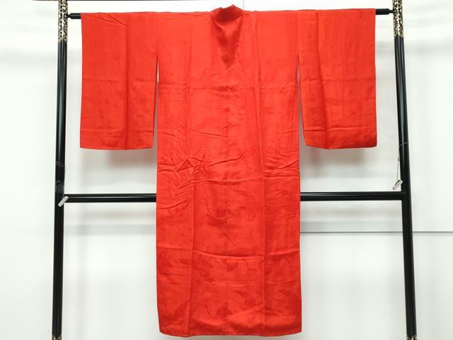 平和屋本店●極上　アンティーク　大正ロマン　長襦袢　袷　飛鶴松地紋　逸品　CZAA5677s6