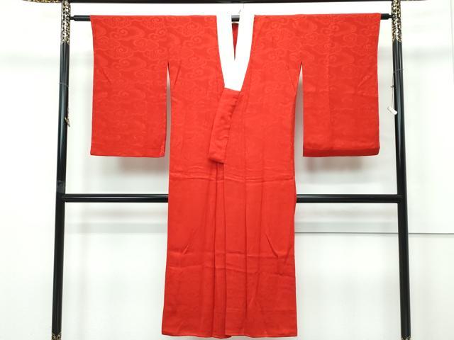 平和屋本店●極上　アンティーク　大正ロマン　長襦袢　袷　雲重ね地紋　逸品　CZAA5684s6