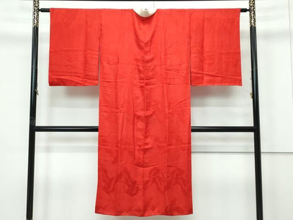 平和屋本店●極上　アンティーク　大正ロマン　長襦袢　無双仕立て　飛鶴地紋　逸品　CZAA5685s6