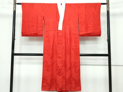 平和屋本店●極上　アンティーク　大正ロマン　長襦袢　無双仕立て　飛鶴地紋　逸品　CZAA5685s6