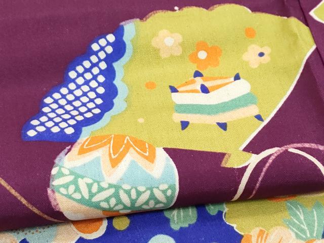 平和屋本店[]極上　アンティーク　大正ロマン　七五三　女の子　7歳　祝着　草花文　逸品　CZAA5692s6