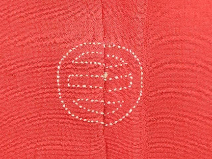 平和屋本店[]極上 アンティーク 大正ロマン 七五三 女の子 7歳 祝着・長襦袢セット 駒刺繍 檜扇鼓花毬文 金彩 赤紅色地 逸品 CZAA5697s6