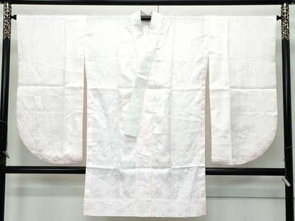 平和屋着物●極上　小振袖・二尺袖　襦袢　行灯袴セット　椿　黒地　袴：退紅色　洗える着物　逸品　CZAA5700s6