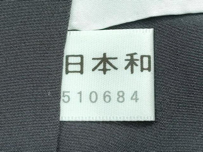 平和屋本店●超希少　本場結城紬　重要無形文化財　地機　160亀甲　飛び亀甲柄　証紙付き　逸品　未使用　CZAA5702s6