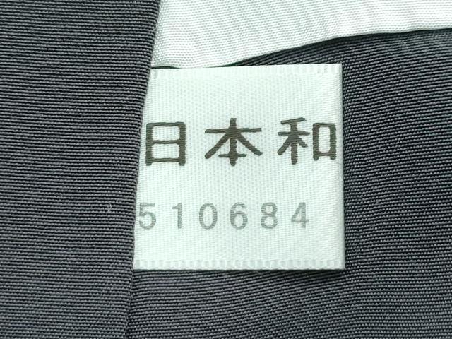 平和屋本店●超希少　本場結城紬　重要無形文化財　地機　160亀甲　飛び亀甲柄　証紙付き　逸品　未使用　CZAA5702s6