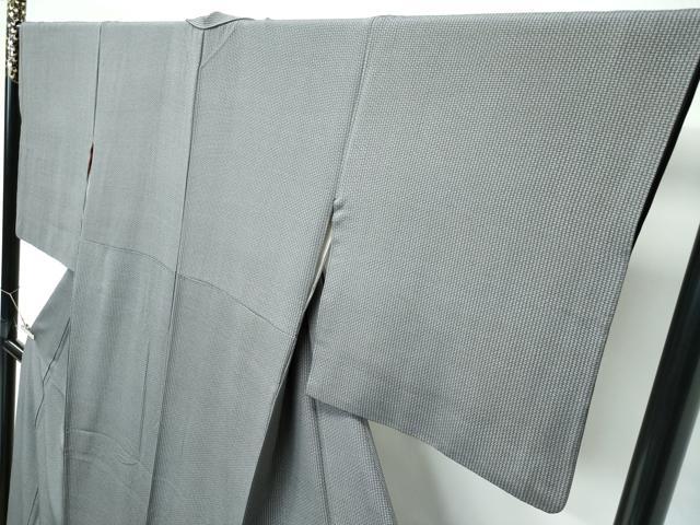 平和屋本店●極上　人間国宝　小宮康孝　江戸小紋　宇治川　黒橡色地　柄：灰青色　逸品　CZAA5703