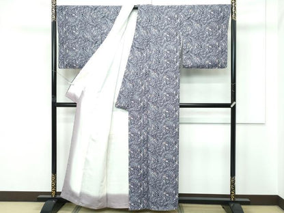 平和屋本店●極上　本場琉球紅型　平野晋二郎　小紋　芒文様　逸品　未使用　CZAA5706s6