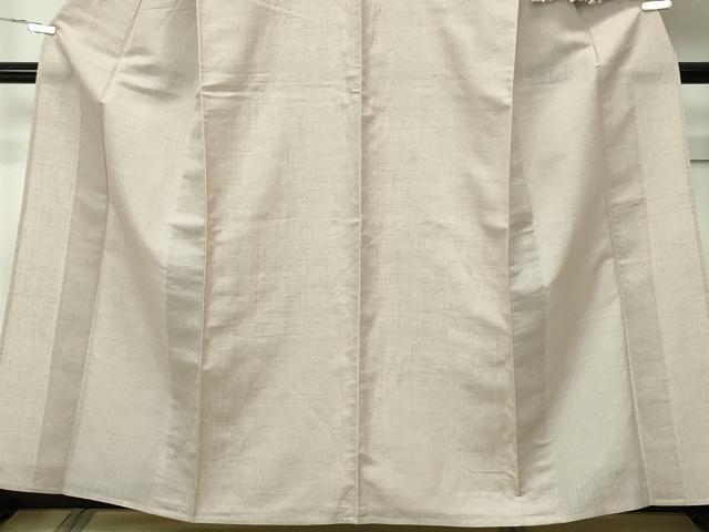 平和屋本店＊希少　夏物　本場夏結城　野村半平作　奥順　色無地　白茶色　証紙・反端付き　逸品　CZAA5707s6