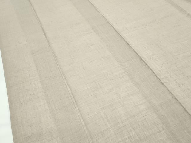 平和屋本店＊希少　夏物　本場夏結城　野村半平作　奥順　色無地　白茶色　証紙・反端付き　逸品　CZAA5707s6