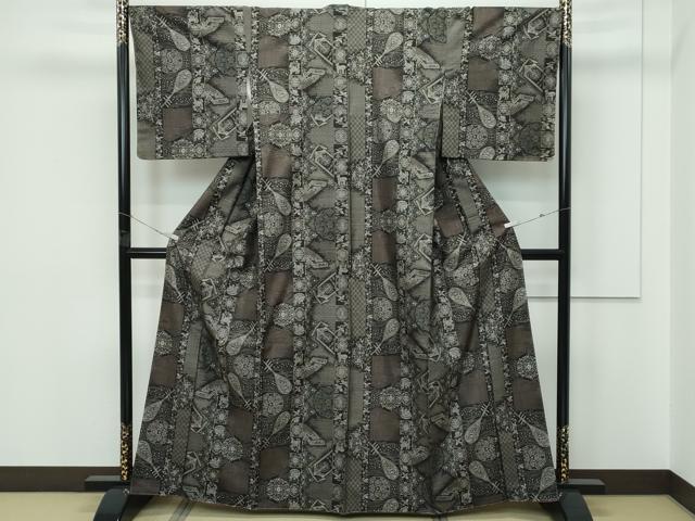 平和屋本店●極上　本場大島紬　12マルキ　正倉院文　ほていや扱い　逸品　CZAA5721s6