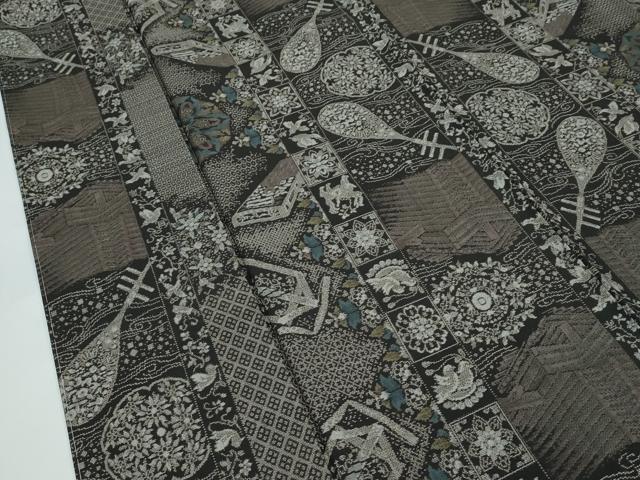 平和屋本店●極上　本場大島紬　12マルキ　正倉院文　ほていや扱い　逸品　CZAA5721s6