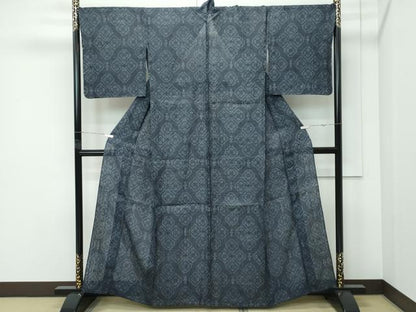平和屋本店＊極上　夏物　重要無形文化財　本場宮古上布　菱花文　苧麻　逸品　CZAA5734s6
