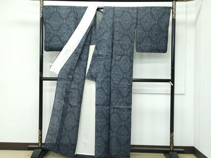 平和屋本店＊極上　夏物　重要無形文化財　本場宮古上布　菱花文　苧麻　逸品　CZAA5734s6