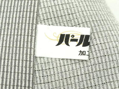 平和屋本店＊極上　男性　夏物　江戸小紋　絽　万筋　藤煤竹色×絹鼠色　逸品　未使用　CZAA5739s6