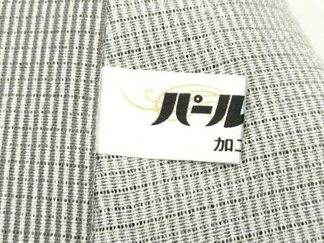 平和屋本店＊極上　男性　夏物　江戸小紋　絽　万筋　藤煤竹色×絹鼠色　逸品　未使用　CZAA5739s6