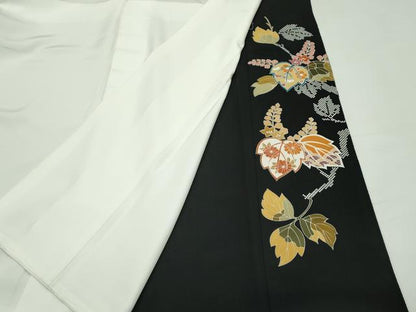 平和屋本店●極上　創業460年・千總　黒留袖　駒刺繍　楓文　金彩　高島屋扱い　逸品　CZAA5755s6