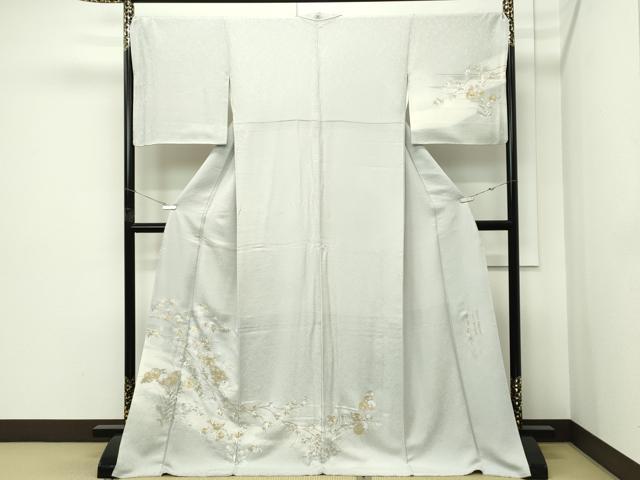 平和屋本店●極上 金彩友禅 卓越技能者・名工・和田光正 訪問着 菊楓文 暈し染め 金銀彩 蕎麦切色地 京都きもの友禅扱い 逸品 CZAA5766s6