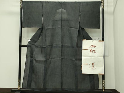 平和屋本店＊極上　夏物　重要無形文化財　本場宮古上布　立涌文様　井筒屋謹製　苧麻　たとう紙付き　逸品　CZAA5767s6