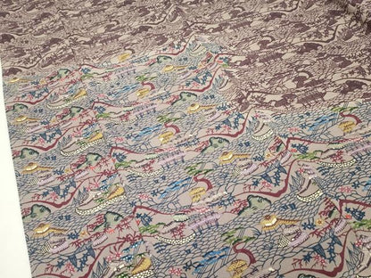 平和屋本店●最高級　城間栄順　本場琉球紅型　訪問着　風景文　三越扱い　逸品　CZAA5770s6