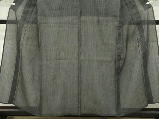 平和屋本店＊極上　夏物　男性　銀座もとじ　キングサイズ　上布　縞　麻　逸品　CZAA5804s6