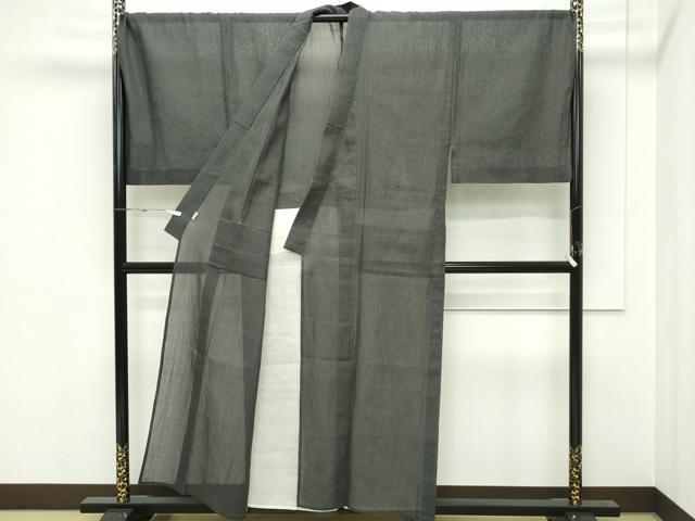 平和屋本店＊極上　夏物　男性　銀座もとじ　キングサイズ　上布　縞　麻　逸品　CZAA5804s6