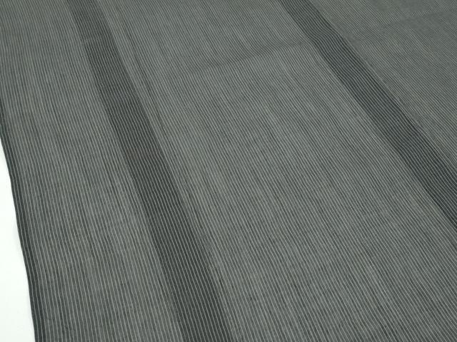 平和屋本店＊極上　夏物　男性　銀座もとじ　キングサイズ　上布　縞　麻　逸品　CZAA5804s6