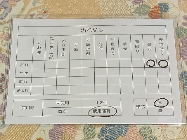 平和屋着物◎六通柄袋帯 唐織 向い鳥正倉院花文 金糸 逸品 DAAG5163jm