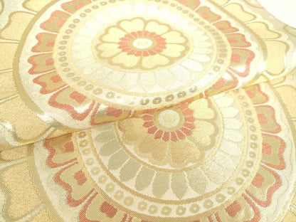 平和屋着物■六通柄　本袋帯　正倉院花文　金糸　逸品　DAAG8787az