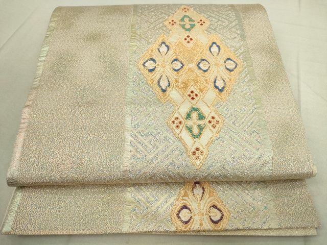 平和屋着物■六通柄袋帯 花菱文 金銀糸 逸品 DAAH3742ar