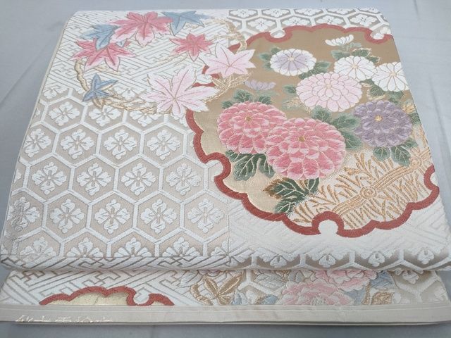 平和屋着物■六通柄袋帯 唐織 能衣雪輪文 金糸 逸品 DAAH3783ar