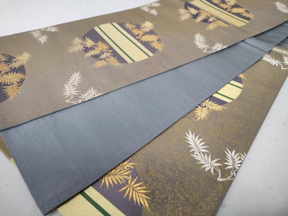 平和屋着物◎六通柄袋帯 枝葉丸文 金糸 引箔 正絹 逸品 DAAH3932ar
