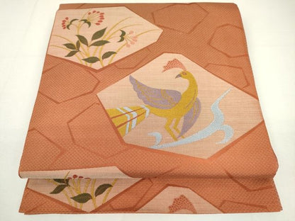 平和屋着物◎六通柄袋帯 鳳凰花文 逸品 DAAH4467cf