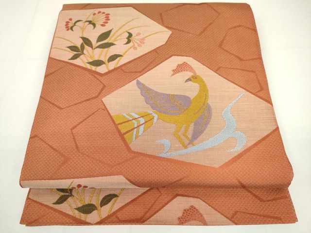 平和屋着物◎六通柄袋帯 鳳凰花文 逸品 DAAH4467cf