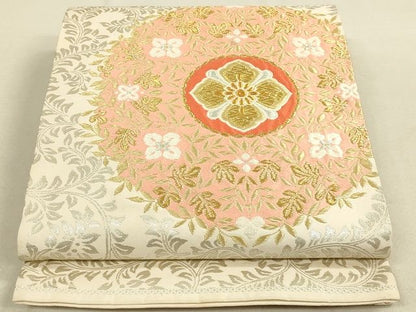 平和屋着物◎六通柄袋帯 正倉院花文 金銀糸 逸品 DAAI2643ox