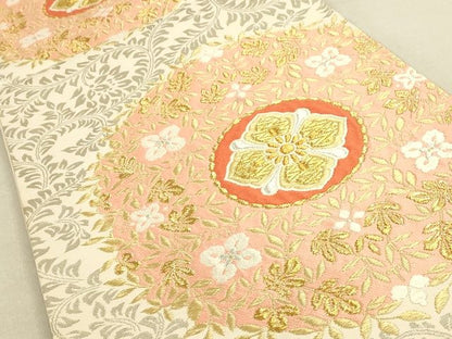 平和屋着物◎六通柄袋帯 正倉院花文 金銀糸 逸品 DAAI2643ox