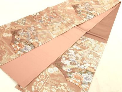 平和屋着物◎六通柄袋帯 唐織 冊子花鳥文 逸品 DAAI2651ox