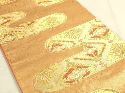 平和屋着物◎六通柄袋帯 雲取華鳥文 金糸 引箔 逸品 DAAI2652ox