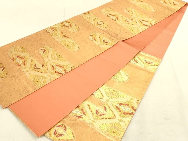 平和屋着物◎六通柄袋帯 雲取華鳥文 金糸 引箔 逸品 DAAI2652ox