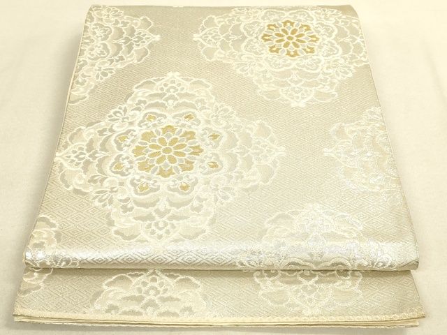 平和屋着物◎六通柄袋帯 正倉院花文 金銀糸 逸品 DAAI2657ox