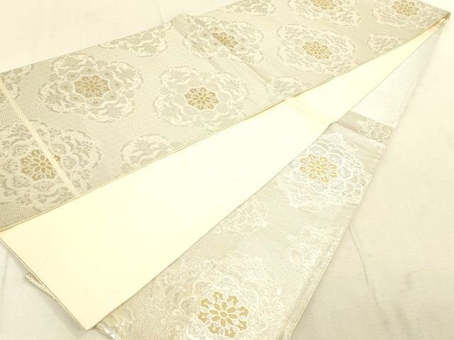 平和屋着物◎六通柄袋帯 正倉院花文 金銀糸 逸品 DAAI2657ox