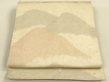 平和屋着物◎砂子綴れ 全通柄袋帯 重ね山文 金糸 逸品 DAAI2668ox