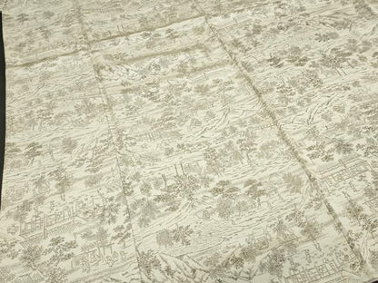 平和屋着物■上質なお召 人物風景文 正絹 逸品 DAAI2887ox